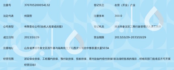濰坊浩博非融資性擔保 專業從事非融資性擔保服務